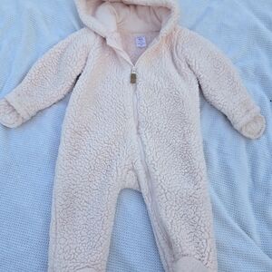 Cozy Pink Hooded Kids One Piece